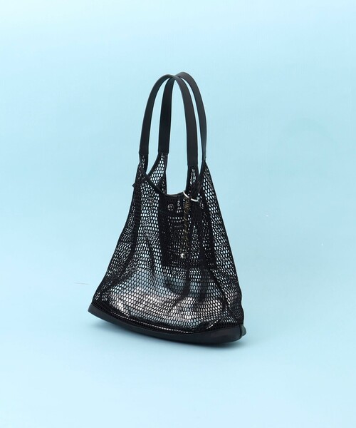 美品　NOLLEY'S　メッシュバッグS　ブラック　※リングチャームなし 美品 NOLLEY'S メッシュバッグS ブラック ※リングチャームなし