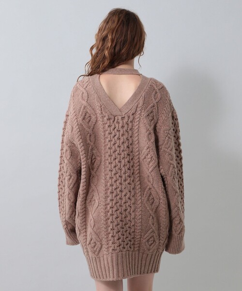 「ME COUTURE」 ニットカーディガン FREE ピンク レディース_画像4