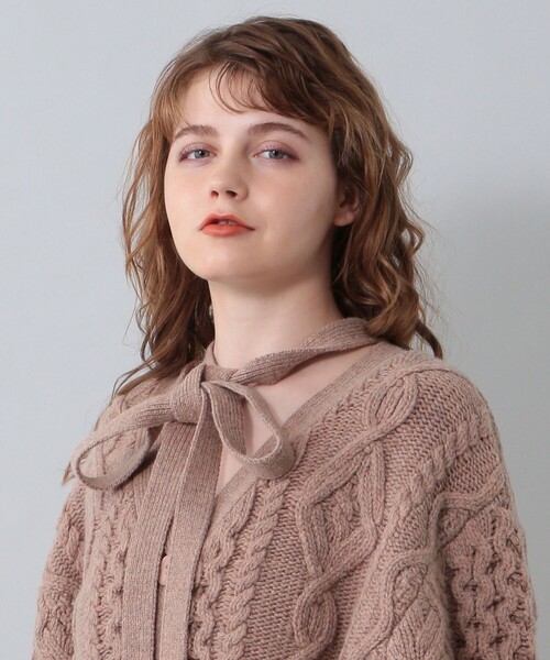 「ME COUTURE」 ニットカーディガン FREE ピンク レディース_画像7