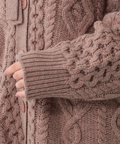 「ME COUTURE」 ニットカーディガン FREE ピンク レディース_画像8