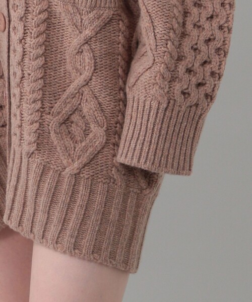「ME COUTURE」 ニットカーディガン FREE ピンク レディース_画像9