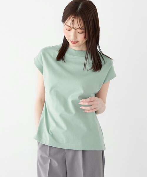 SHIPS Colors tシャツ Colors:40/2 天竺 ボートネック トップス