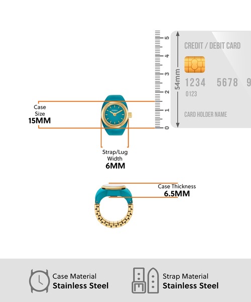 FOSSIL 腕時計 フォッシル リングウォッチ レディース アナログ ES5415 