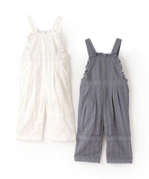petit main サロペット オーバーオール レースサロペット キッズ 子供