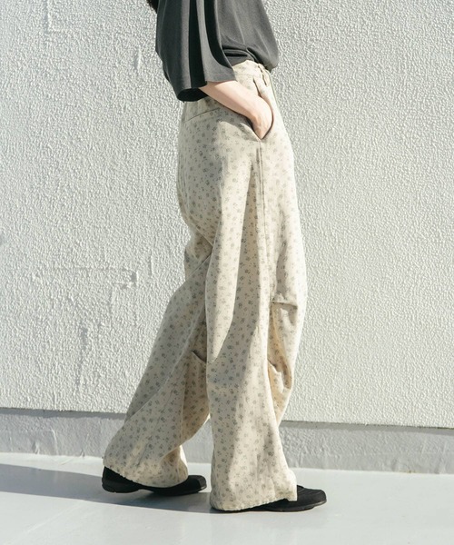 KBF パンツ フラワープリントドロストパンツ レディース : ZOZOTOWN