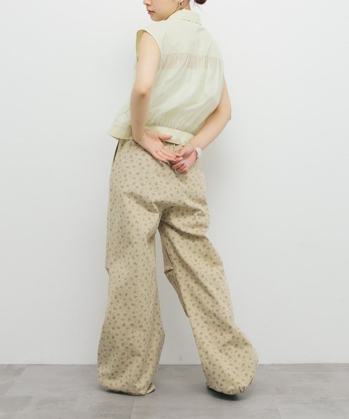KBF パンツ フラワープリントドロストパンツ レディース : ZOZOTOWN