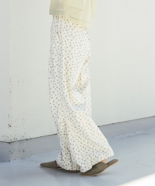 ブラミンク 未使用SUMMER フラワージャガードドロストパンツ