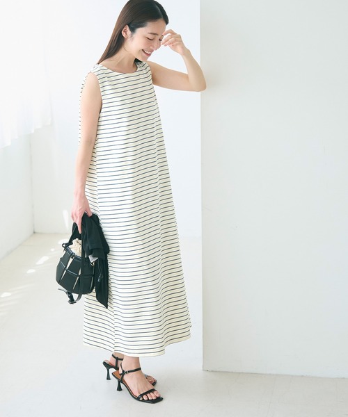 coca(コカ) ワンピース 夏 ボーダーノースリーブワンピース coca(コカ) ワンピース 夏 ボーダーノースリーブワンピース