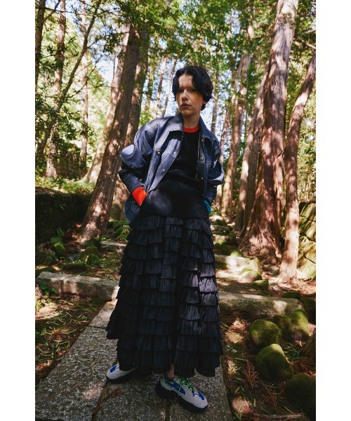 コート アウター SQUARE SLEEVE JK レディースの画像