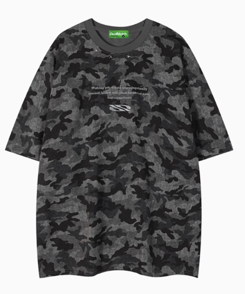 KsG tシャツ カモフラージュスタッズTシャツ レディース メンズ