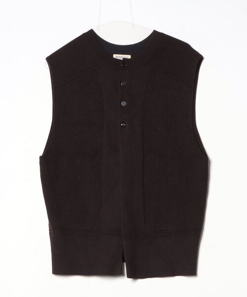 「BEAMS BOY」 ニットベスト ONE SIZE ブラック レディース