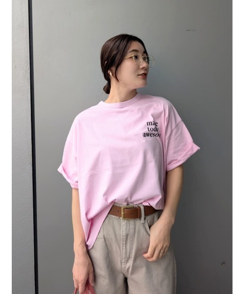 Mila Owen ピンク スウェット　タグ無し未使用 セール】コンパクトフライスロンT【手洗い可能】（Tシャツ