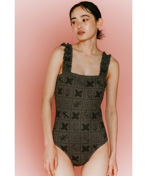 Knuth Marf 水着 Knuth Marf 水着 back open flower swim suit レディース
