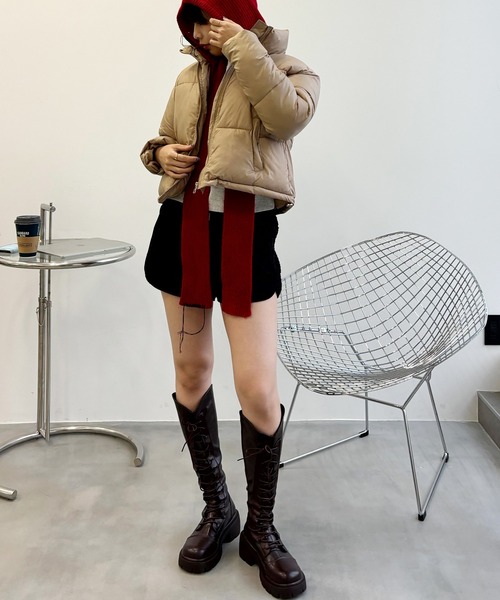 「SEN TOKYO」 中綿ブルゾン X-LARGE ブラウン レディース_画像8