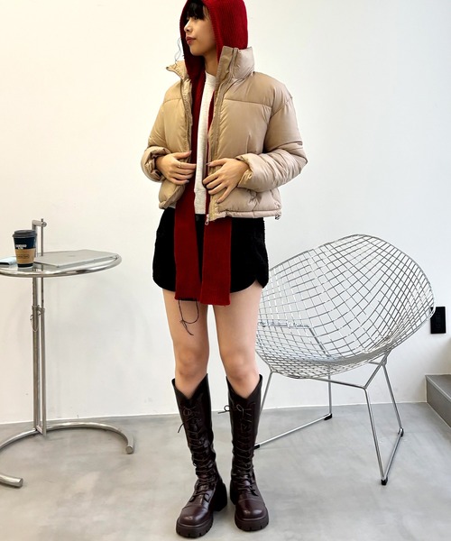 「SEN TOKYO」 中綿ブルゾン X-LARGE ブラウン レディース_画像9