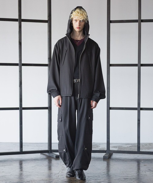 HARE フードブルゾン ブラック 一法師×HARE HARE（ハレ）の「【一法師×HARE】フードブルゾン(HARE