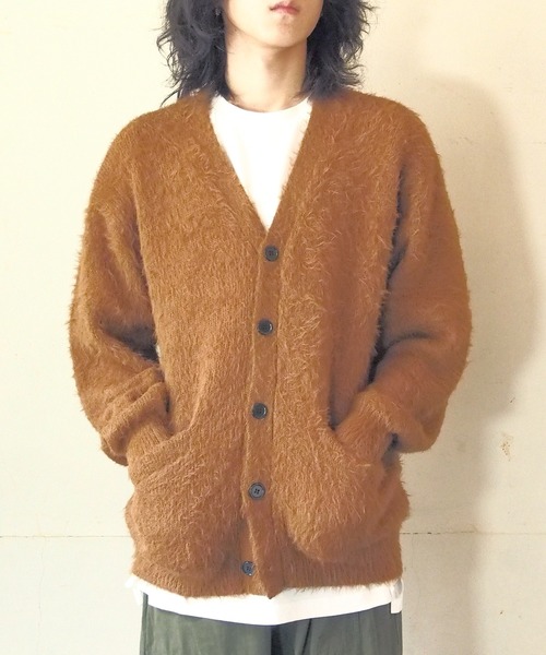 「THE MILES」 「Agitator」ニットカーディガン SMALL キャメル レディース
