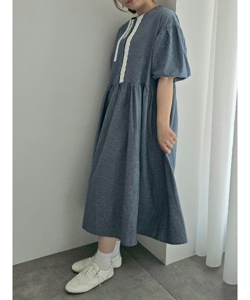 Samansa Mos2（サマンサモスモス） ワンピース 「WEB限定」胸元レース