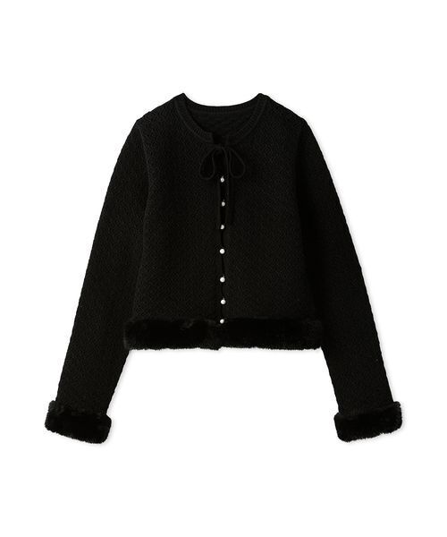 FURFUR（ファーファー） カーディガン エコファートリムカーディガン