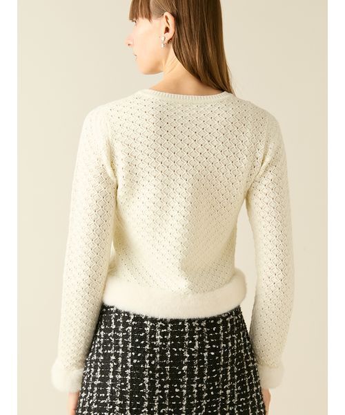 FURFUR（ファーファー） カーディガン エコファートリムカーディガン