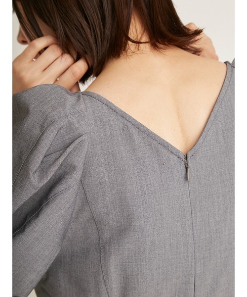 SNIDEL グレーオールインワン SNIDEL（スナイデル） オールインワン シャーリングフリル