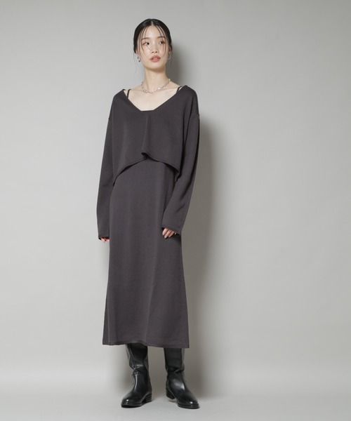 NANO universe（ナノ・ユニバース） ワンピース ニットキャミ