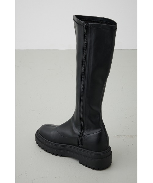 【未使用】moussy F/L ENGINEER ブーツ　ブラック AZUL BY MOUSSY | トラックソールソックスブーツ (スニーカー ) |SHEL