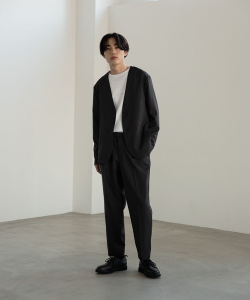 グローバルワーク WWS セットアップ　ジャケット/スラックス　チャコール グローバルワーク WWS セットアップ ジャケット/スラックス チャコール