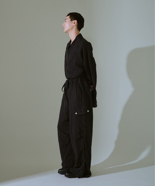 【新品】Camphor wood jump suit Mサイズ Camphor wood オールインワン snow-wash faded rayon nylon l/s jump