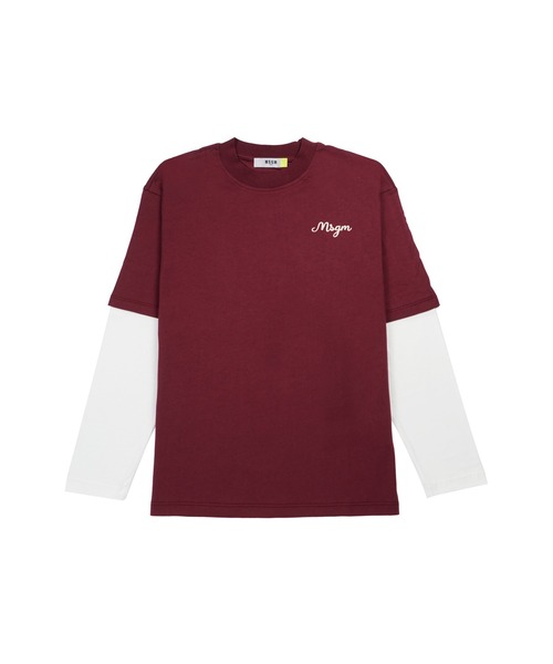 MSGM KIDS tシャツ MILANO レイヤードロングスリーブTシャツ キッズ
