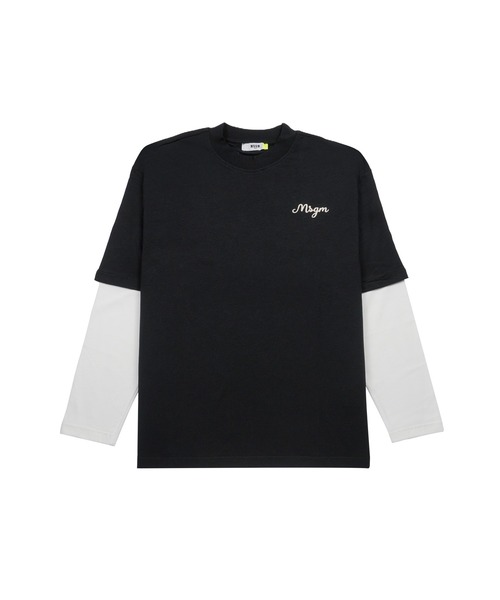 MSGM KIDS tシャツ MILANO レイヤードロングスリーブTシャツ キッズ