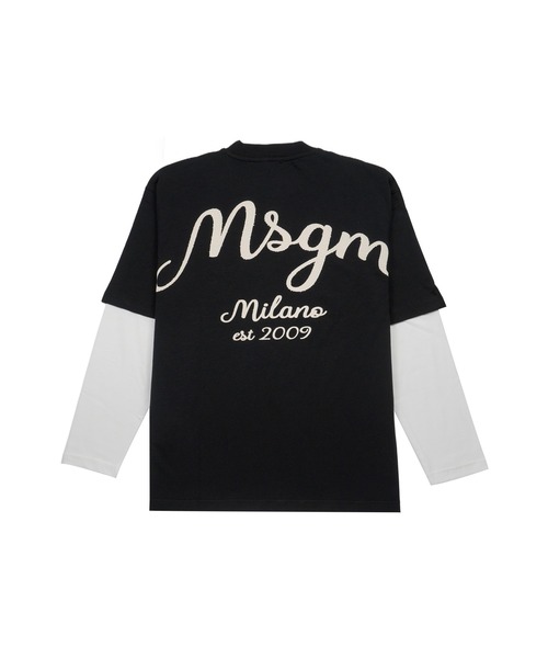 MSGM KIDS tシャツ MILANO レイヤードロングスリーブTシャツ キッズ