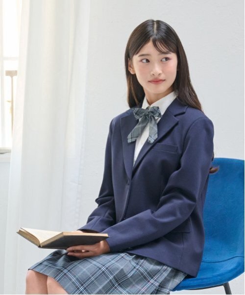 ジュニアブレザー ネイビーpom ponette150中学受験 pom ponette junior（ポンポネット ジュニア） ブラウス シャツ 「卒服