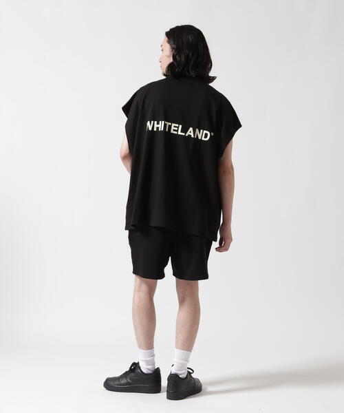 「WHITELAND」 ノースリーブトップス S ブラック メンズ_画像4