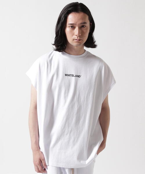 「WHITELAND」 ノースリーブトップス S ブラック メンズ_画像9