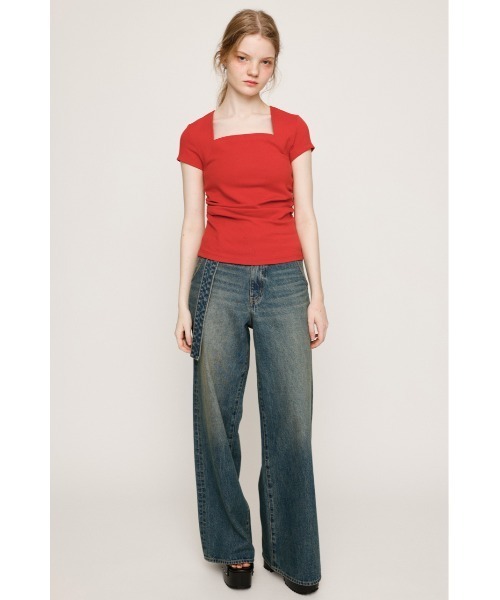 「SLY」 半袖カットソー FREE ブラック レディース_画像2