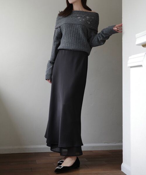 スカート RT- 46967 cle blatt スカート レイヤードナロースカート : ZOZOTOWN Yahoo!店