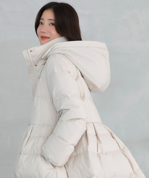 美品　ルーニィ♥ロングダウンベスト　ダウンパーカ　38 　アイボリー　エクリュ 美品 ルーニィ♥ロングダウンベスト ダウンパーカ 38 アイボリー