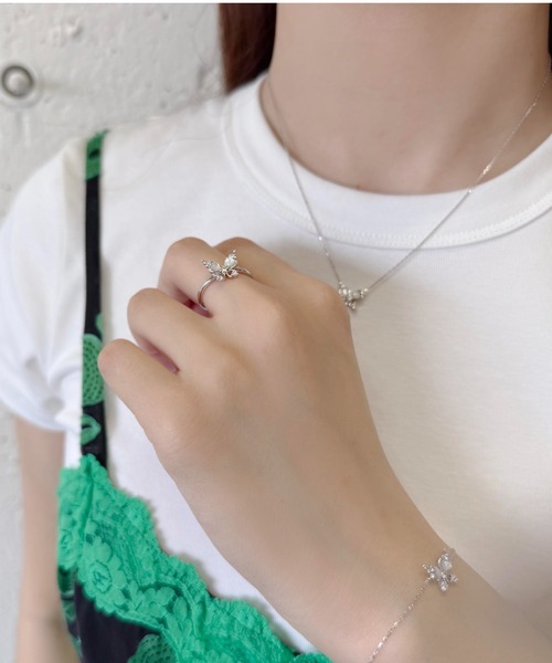 ANNA SUI（アナスイ） 指輪 リング シェル蝶モチーフ シルバーリング