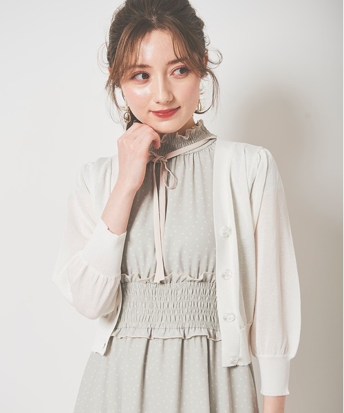 「31 Sons de mode」 ニットカーディガン 36 オフホワイト レディース_画像5