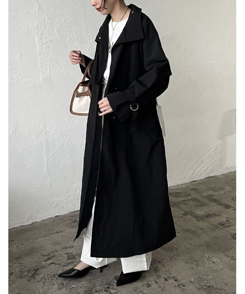 「Re:EDIT」 トレンチコート MEDIUM ベージュ レディース_画像5