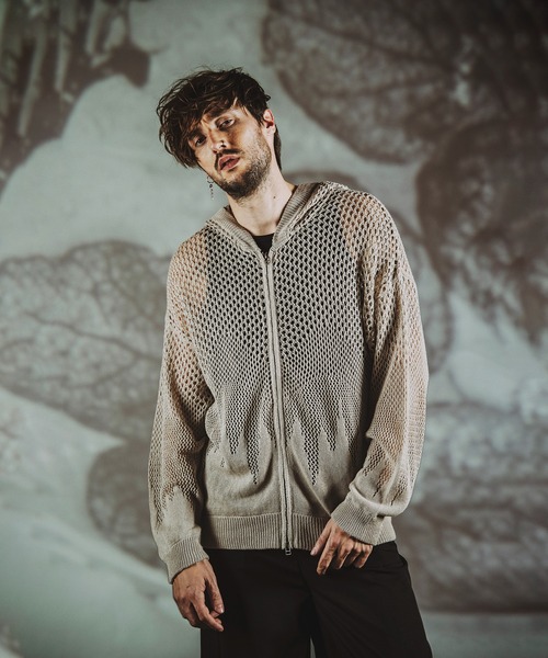 「NO ID.」 ジップアップパーカー ONE SIZE ブラック メンズ_画像3