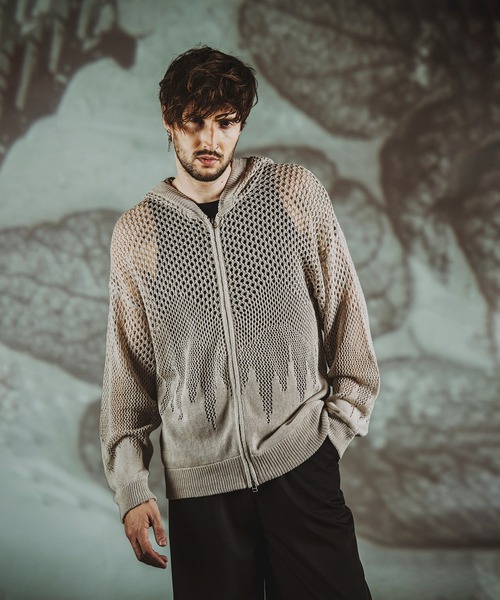 「NO ID.」 ジップアップパーカー ONE SIZE ブラック メンズ_画像4