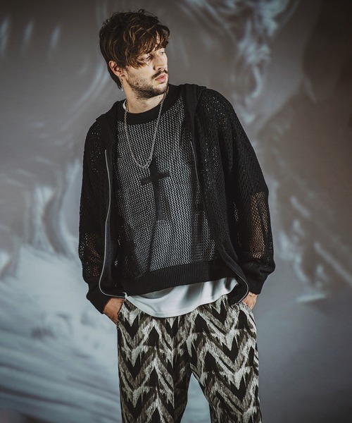 「NO ID.」 ジップアップパーカー ONE SIZE ブラック メンズ_画像7