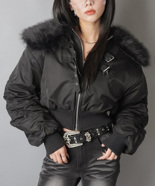 SPINNS（スピンズ） ブルゾン アウター 小顔見えバニティファー