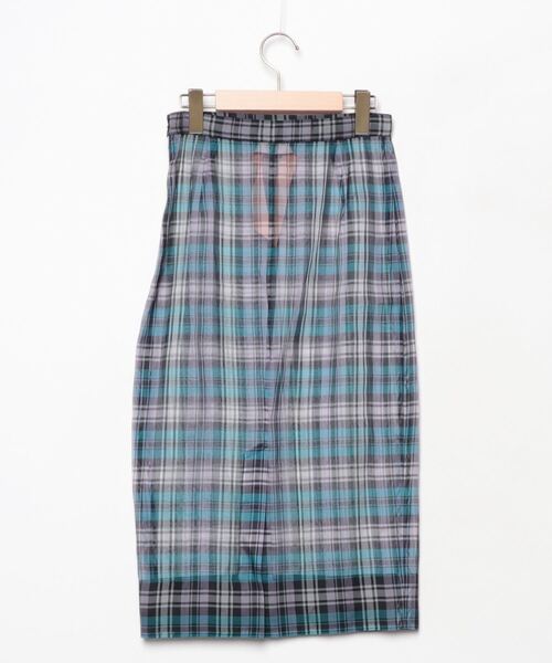 「N21 numero ventuno」 チェック柄スカート 38 グリーン レディース_画像2