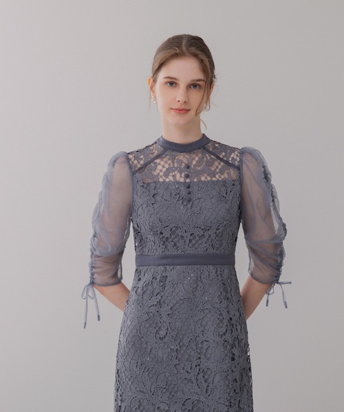 「Leja」 半袖ワンピース MEDIUM ブルー レディース_画像3