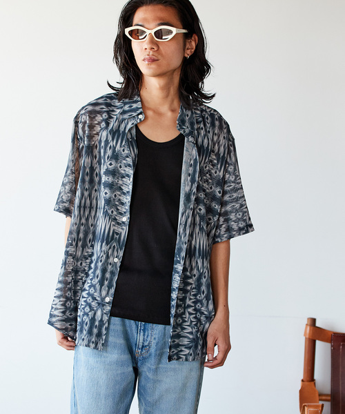 「JOURNAL STANDARD」 半袖シャツ LARGE ブラウン メンズの画像