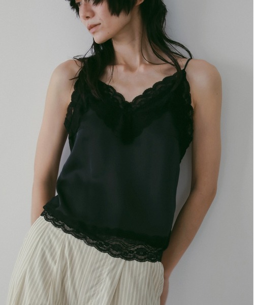 anuke（アンヌーク） キャミソール Satin Lace Camisole : ZOZOTOWN