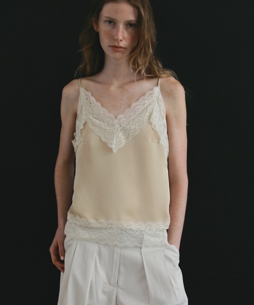 anuke（アンヌーク） キャミソール Satin Lace Camisole : ZOZOTOWN